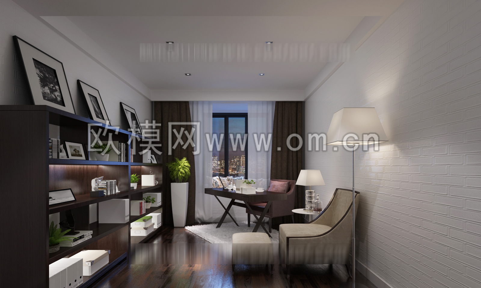 书房3D模型 (14)-免费3dmax模型库-欧模网