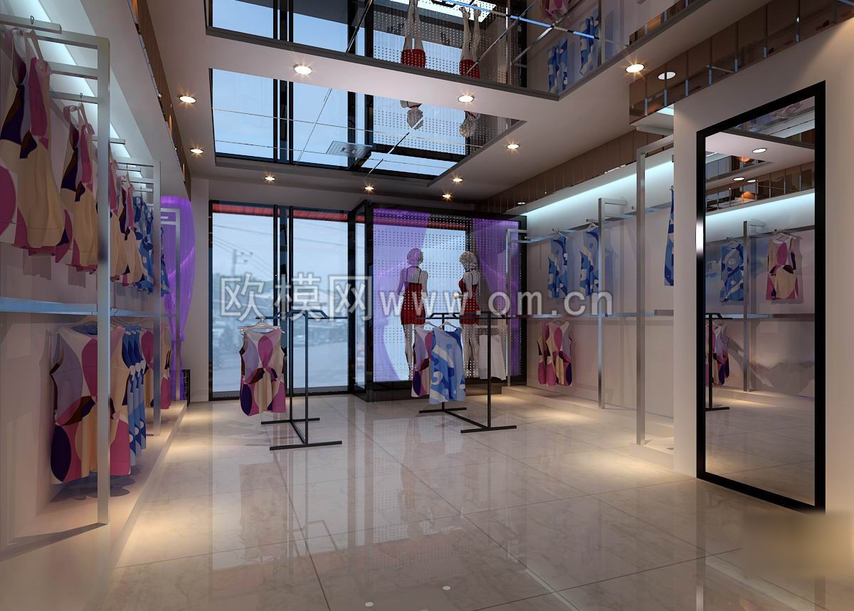 现代服装店3D模型免费下载-免费3dmax模型库-欧模网