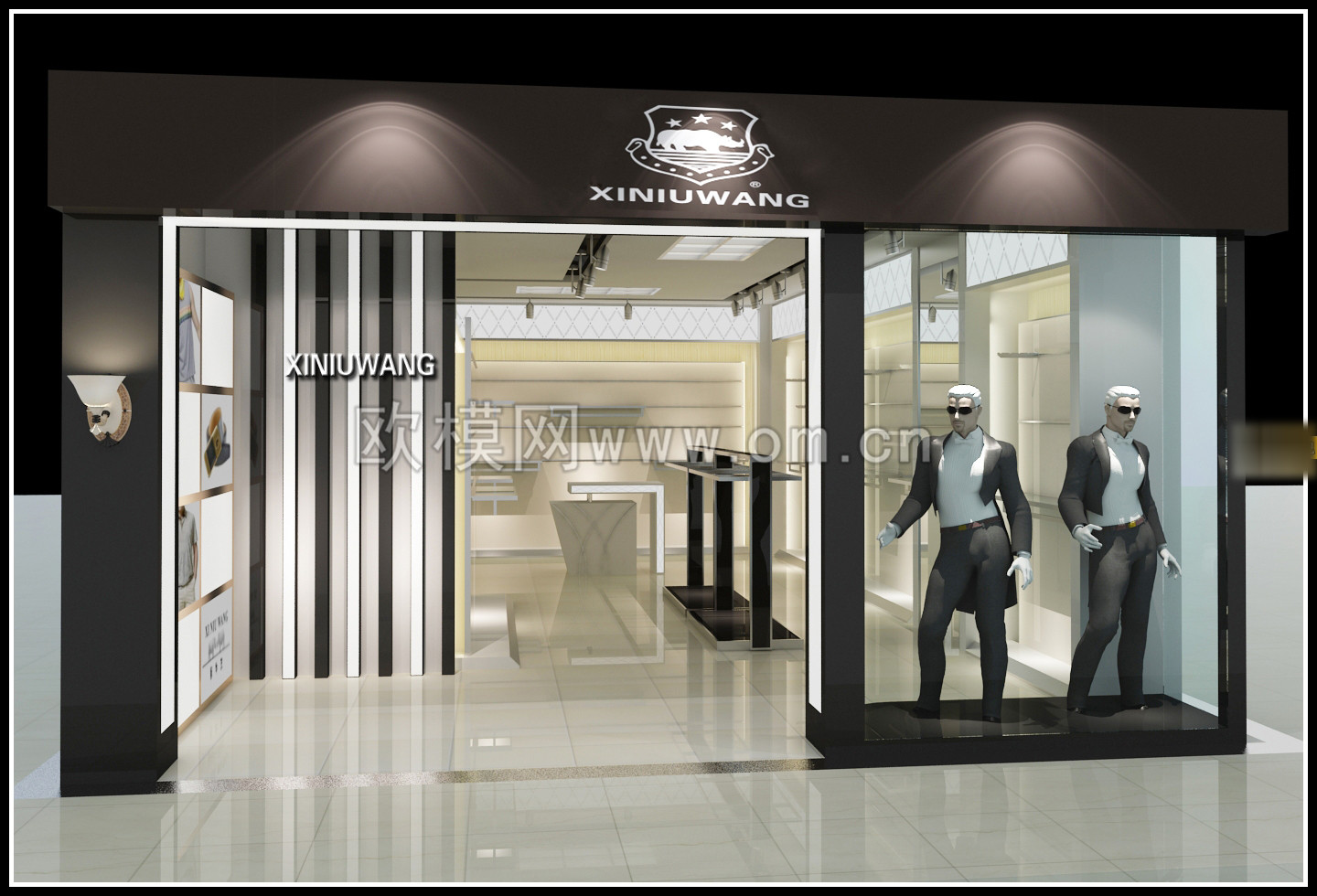 现代服装店3d模型免费下载 -免费3dmax模型库-欧模网