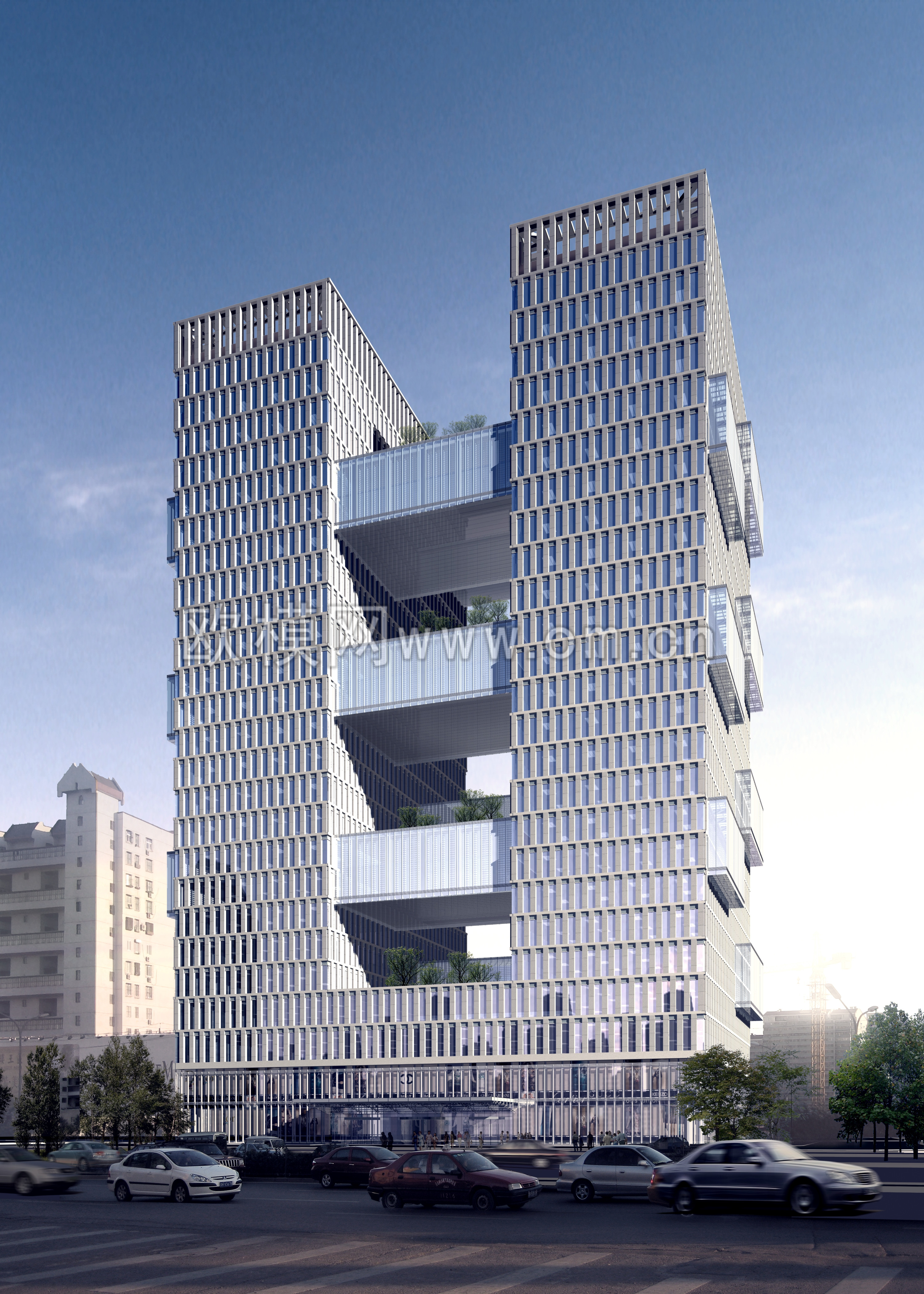 建筑外观psd (15)