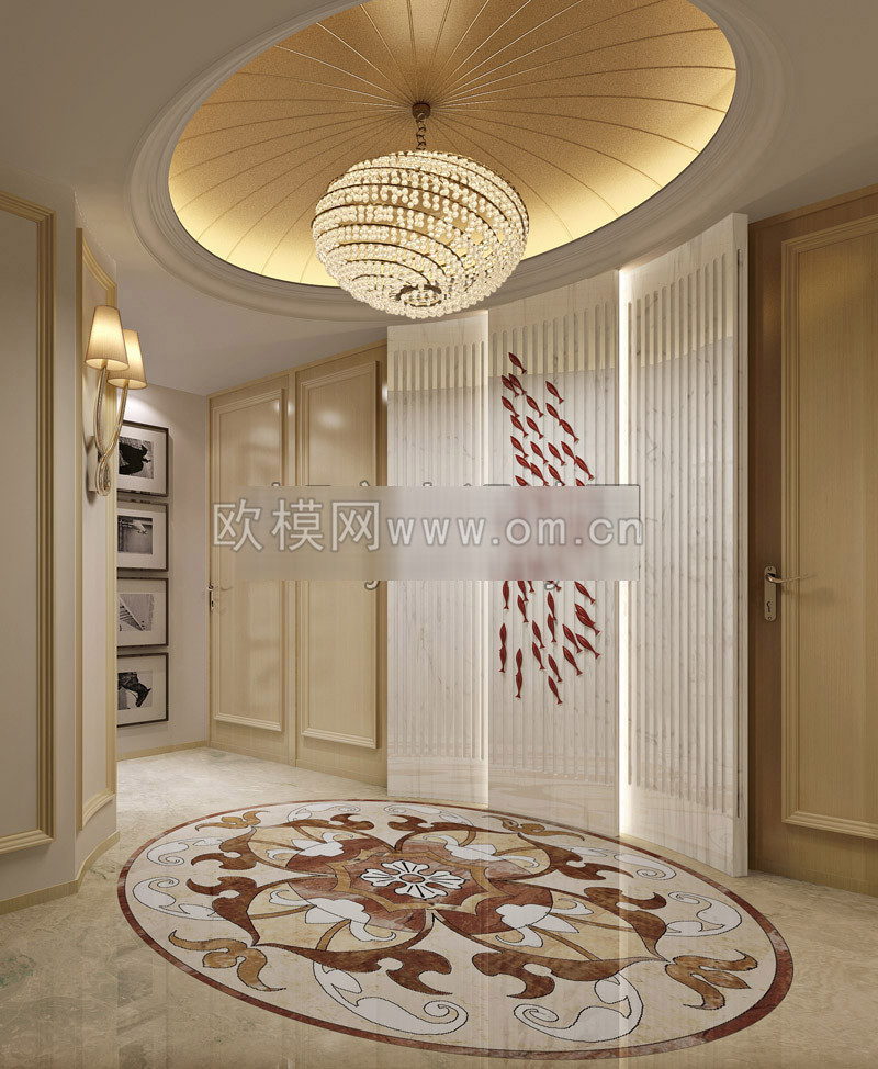 玄关过道3D模型 (21)-免费3dmax模型库-欧模网