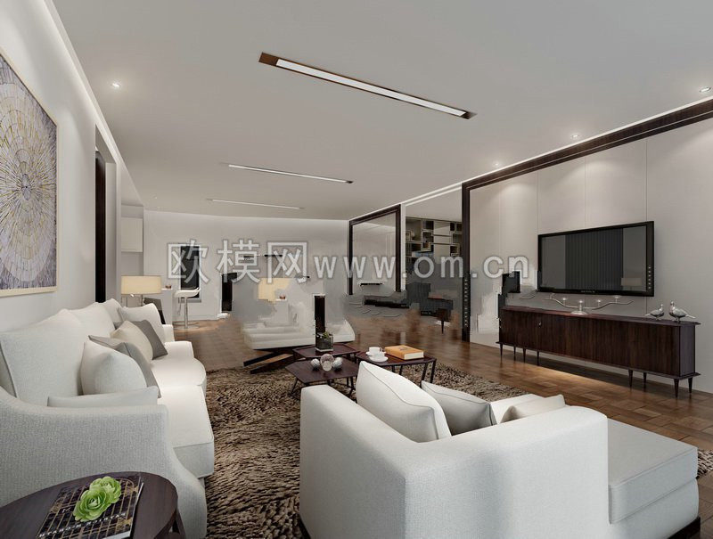 现代客厅空间  (5)