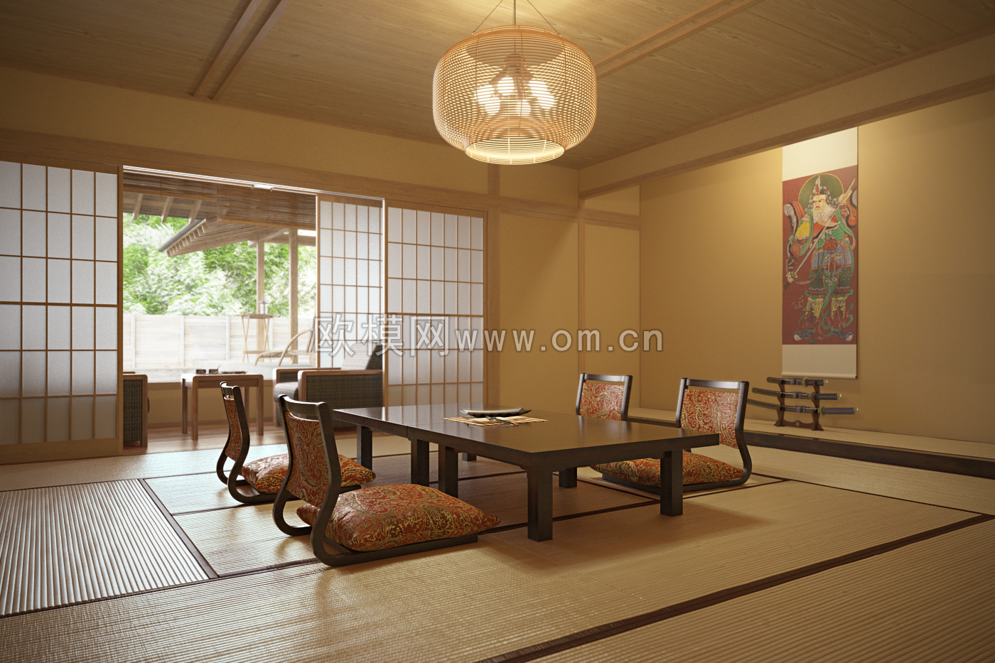 日式禅房3D模型