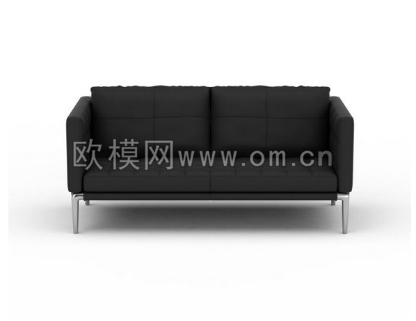 现代深色布艺双人沙发3D模型免费下载-免费3dmax模型库-欧模网