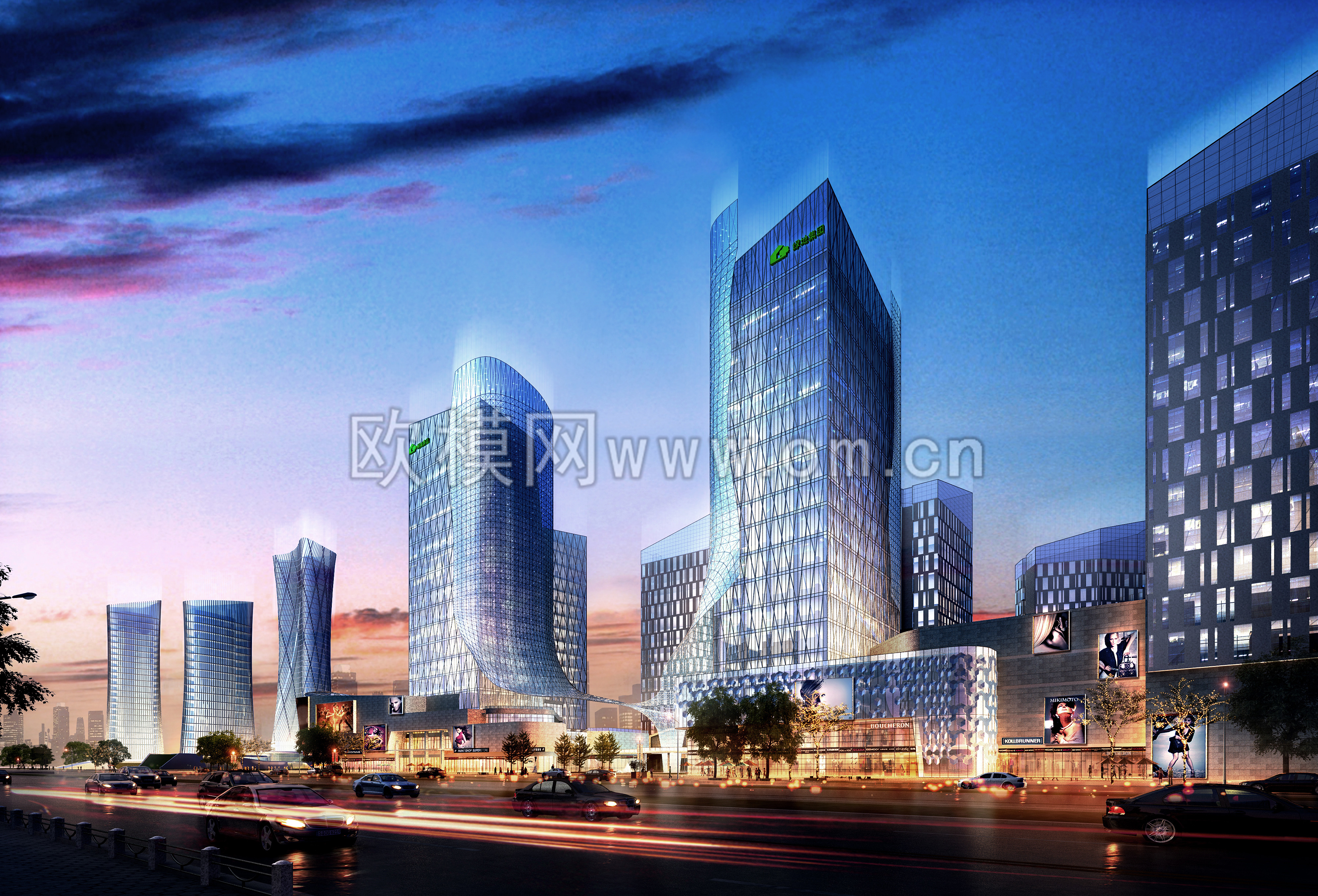 现代建筑外观3d模型