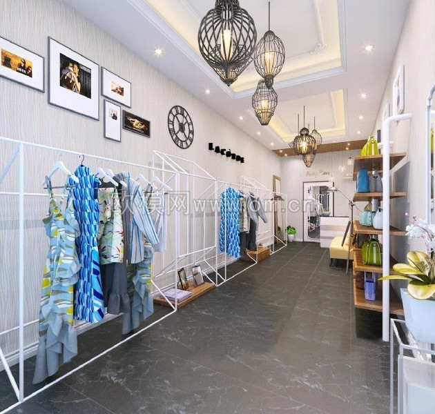 现代服装店3D模型