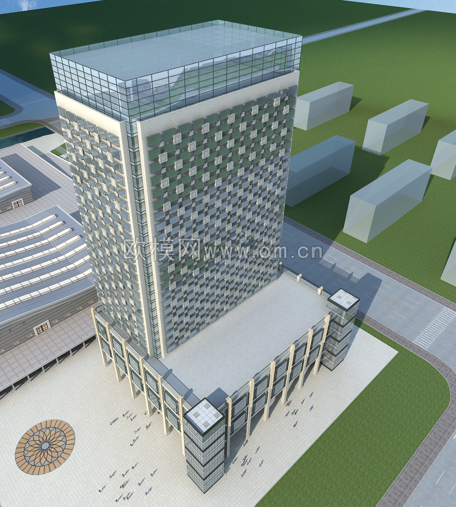 写字楼鸟瞰3d模型免费下载 (7)