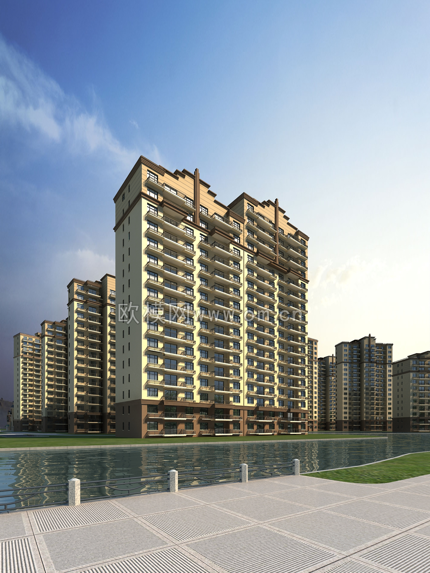 高层住宅外观3d模型免费下载 (2)