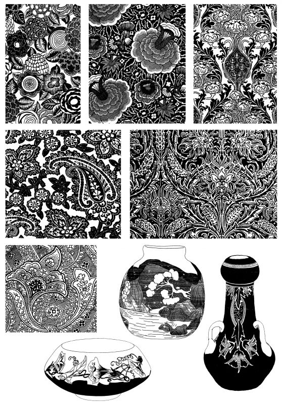 凹凸黑白-装饰花纹 124下载