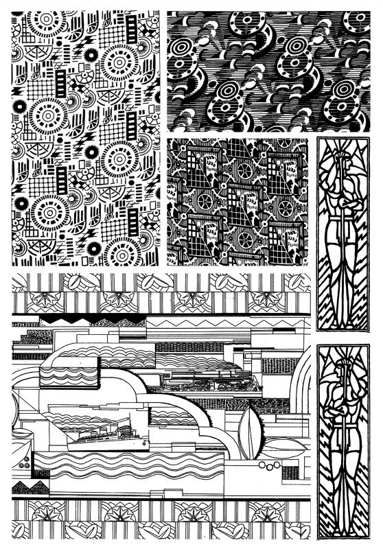 凹凸黑白-装饰花纹 151下载