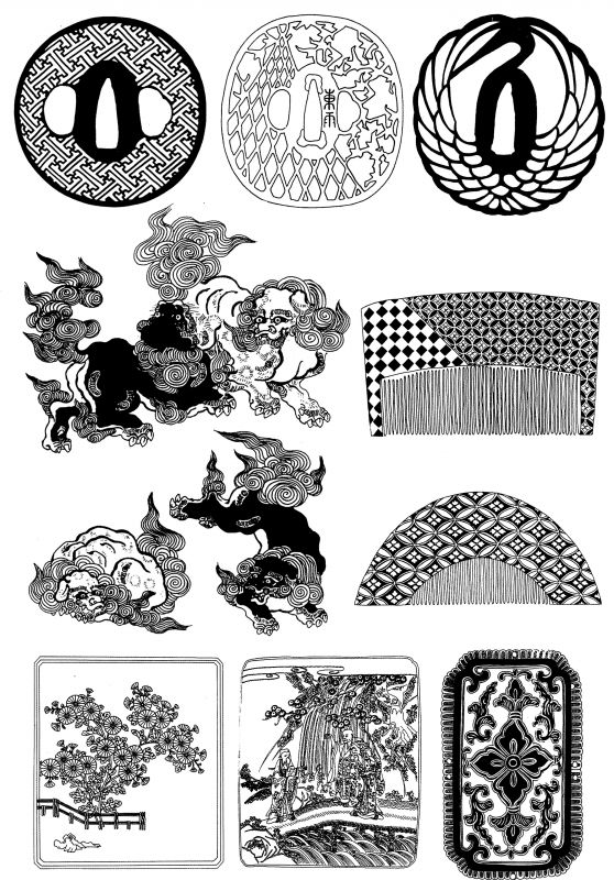 凹凸黑白-装饰花纹 193下载