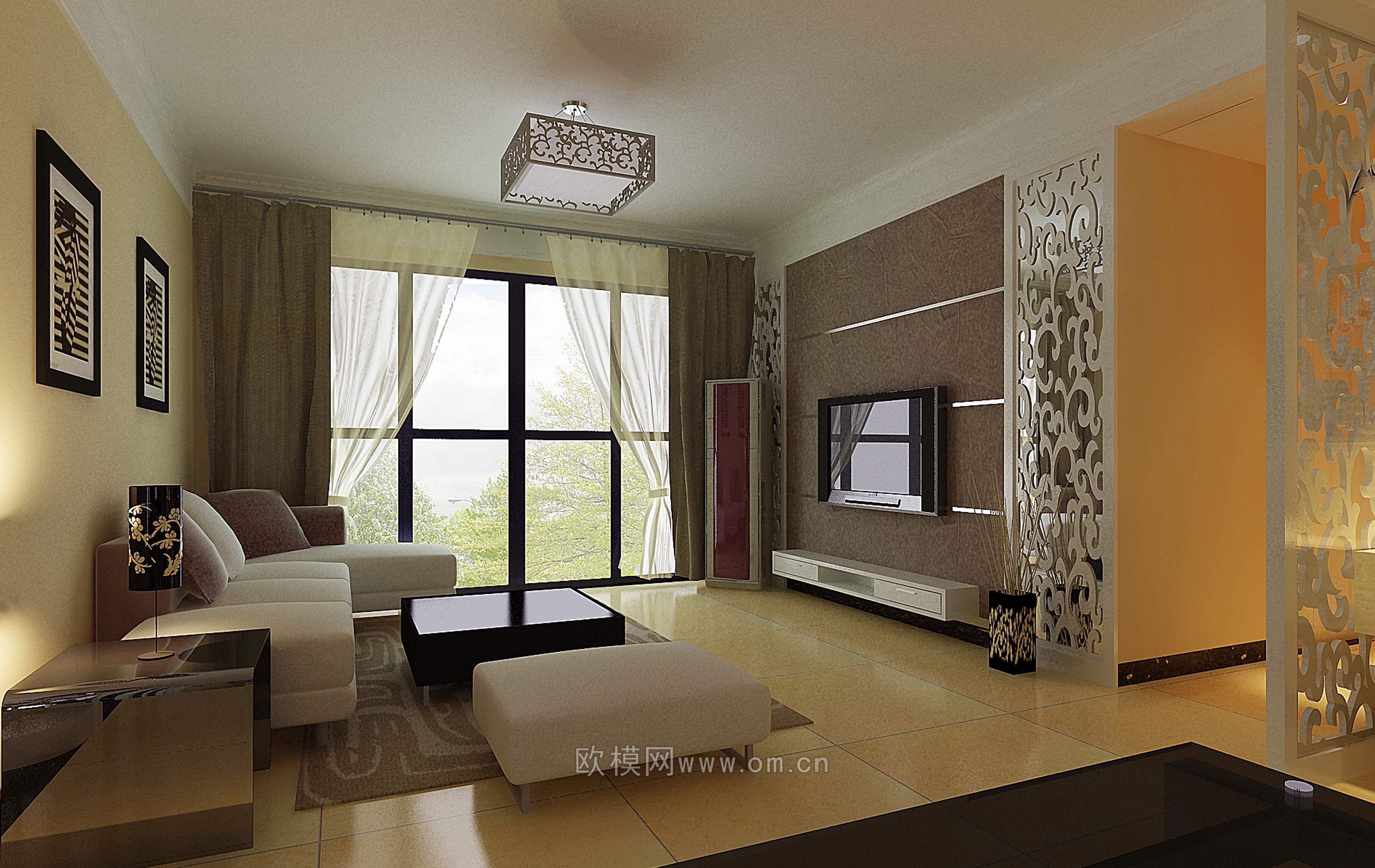 家装CAD(100)下载（渲染图1）