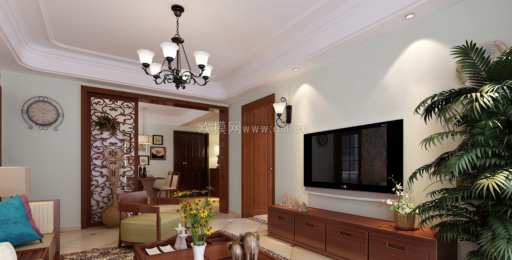 家装CAD(495)下载（渲染图1）