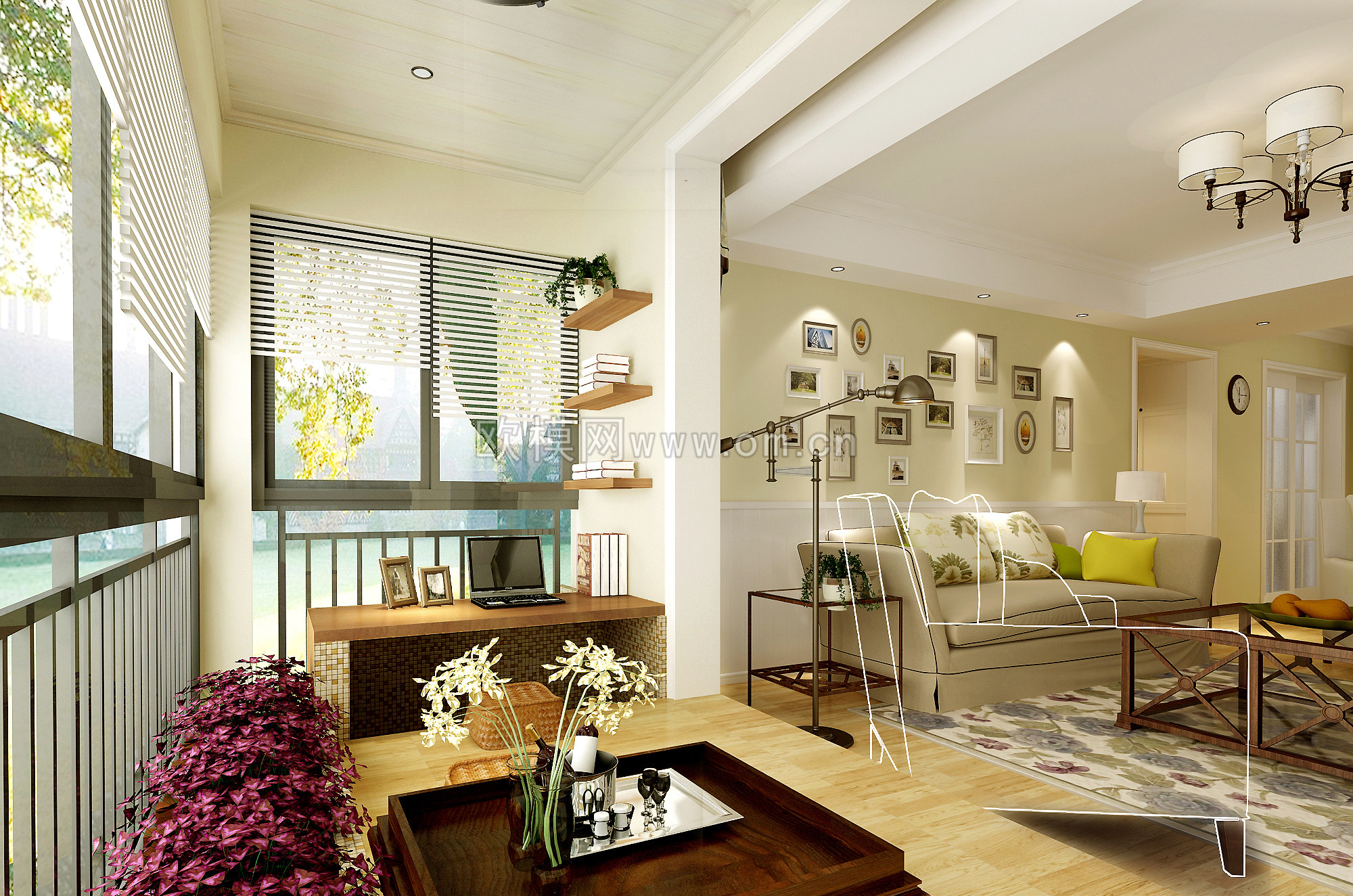 家装CAD(498)下载（渲染图4）