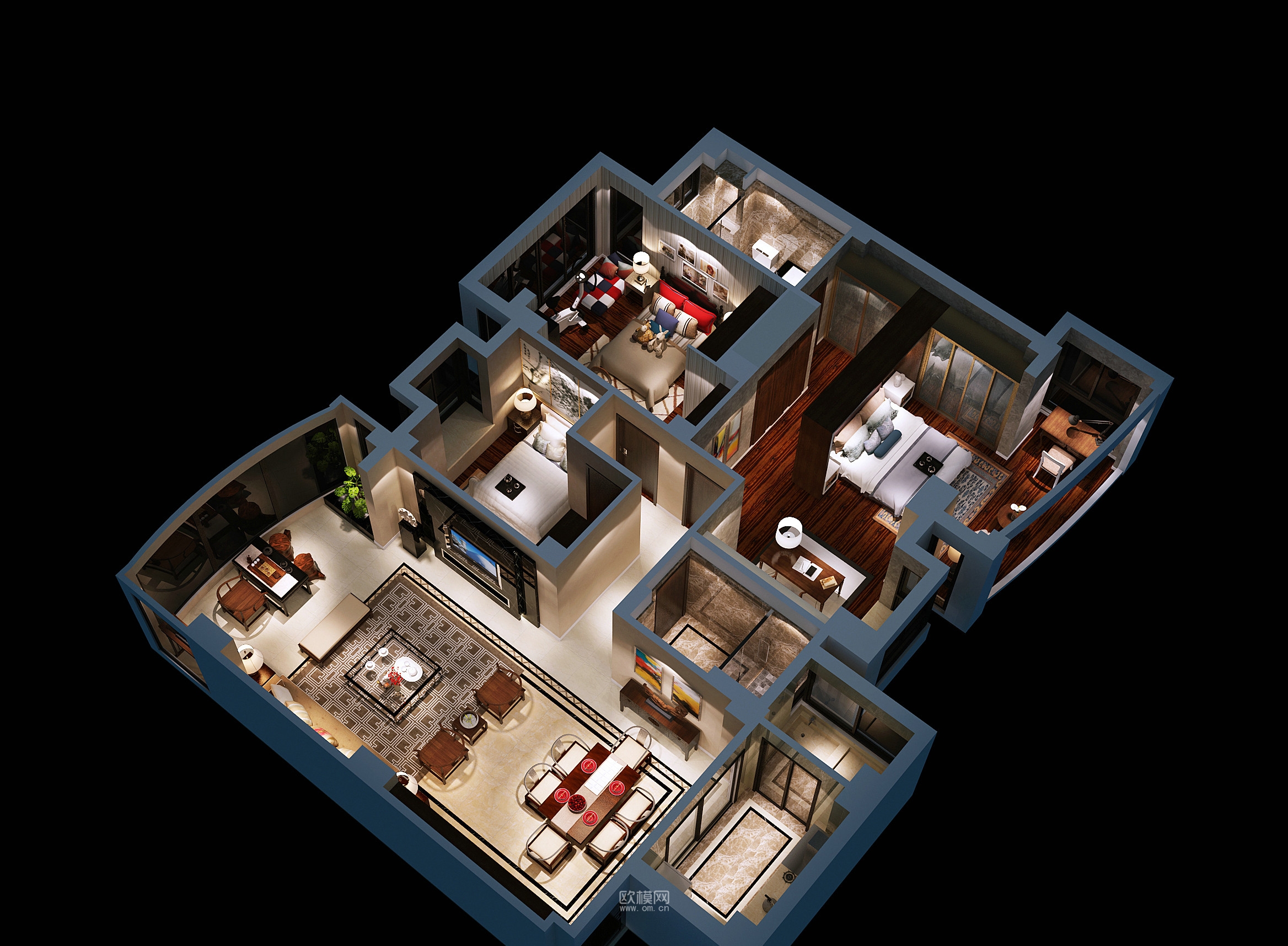 家装CAD(540)下载（渲染图1）