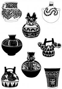  凹凸黑白-装饰花纹 263 