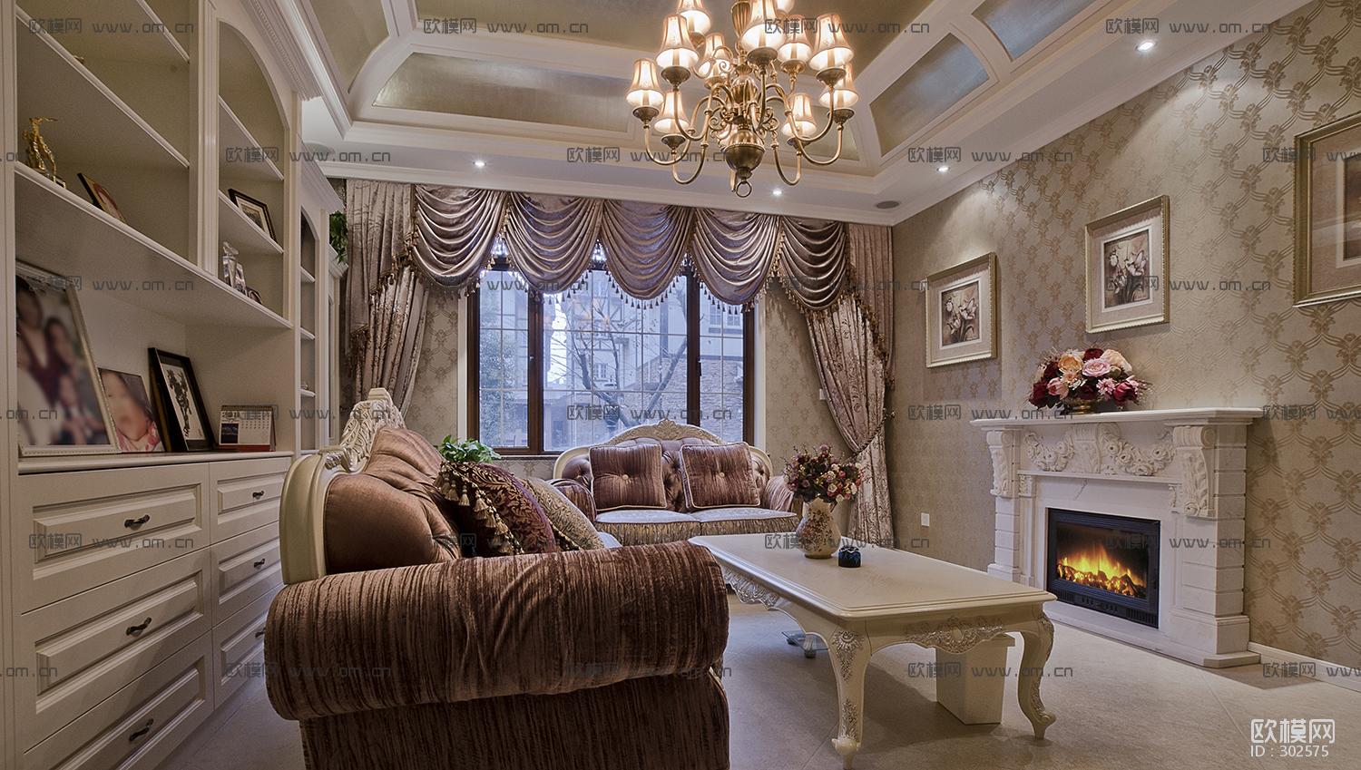 东墅山庄别墅施工图下载（渲染图5）