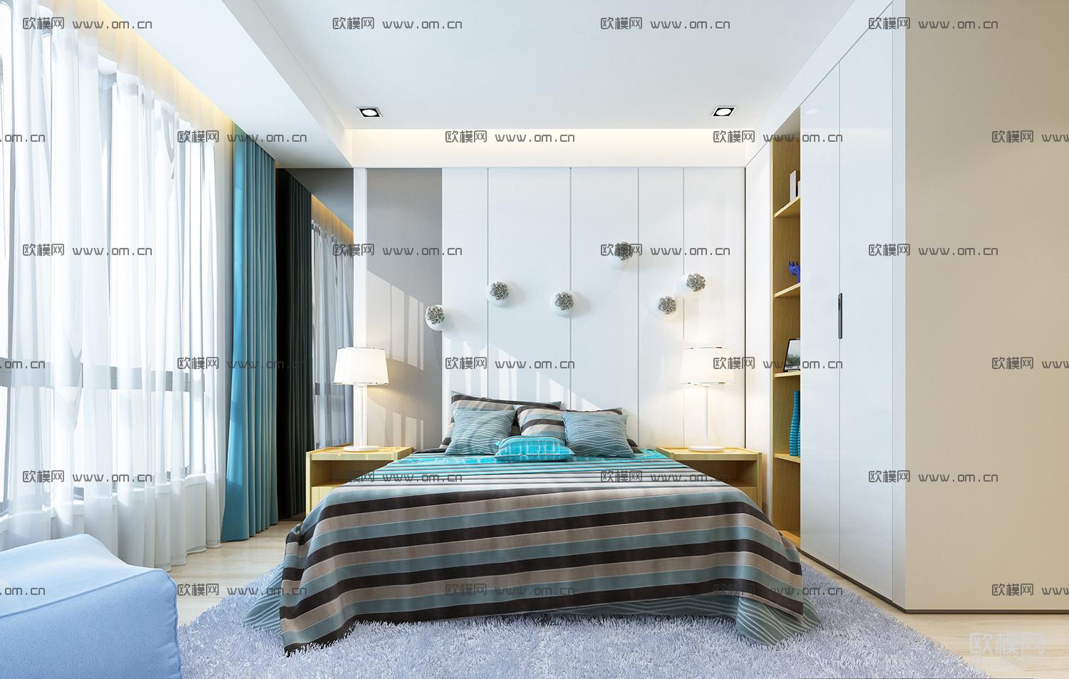 华日·城市理想B6 样板房施工图下载（渲染图5）