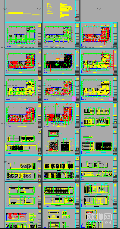 办公室整套施工图下载