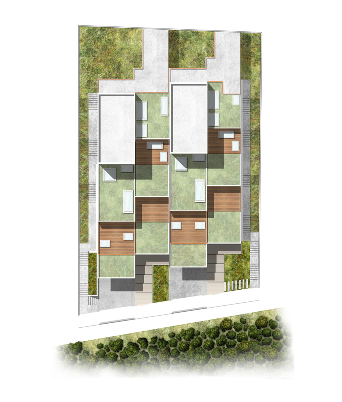 屋顶平面图剖面图轴测图