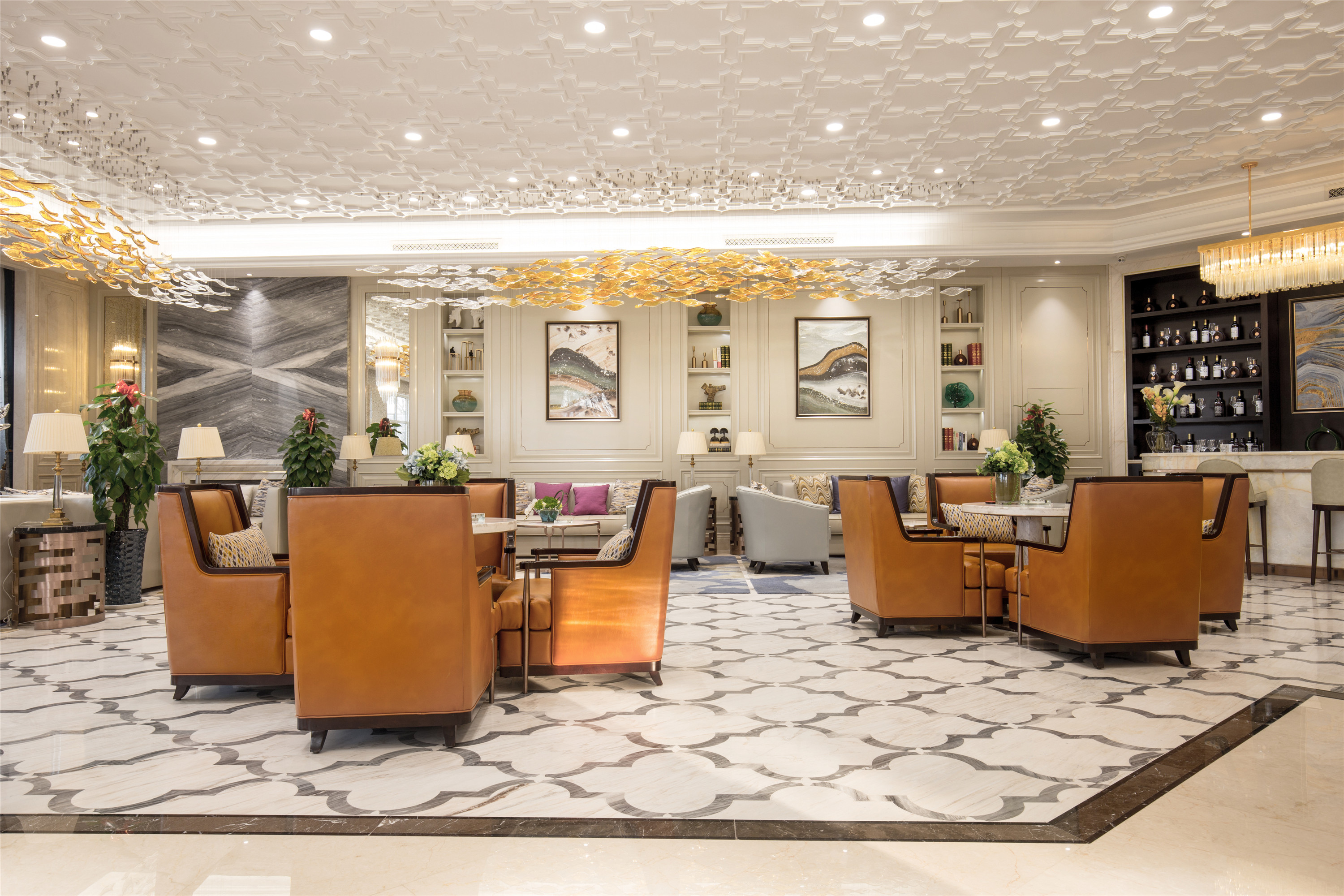 1280㎡鑫江桂花园简欧售楼处--inhouse