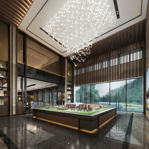 3d售楼处模型-商业空间3d模型-3dmax模型免费下载-欧模网