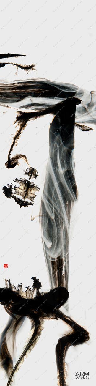 水墨意境装饰画下载（渲染图1）