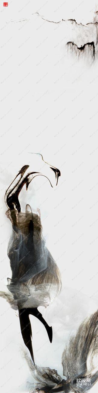 水墨意境装饰画下载（渲染图2）