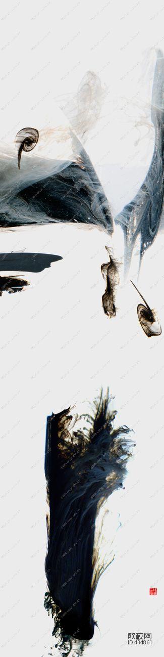 水墨意境装饰画下载（渲染图1）