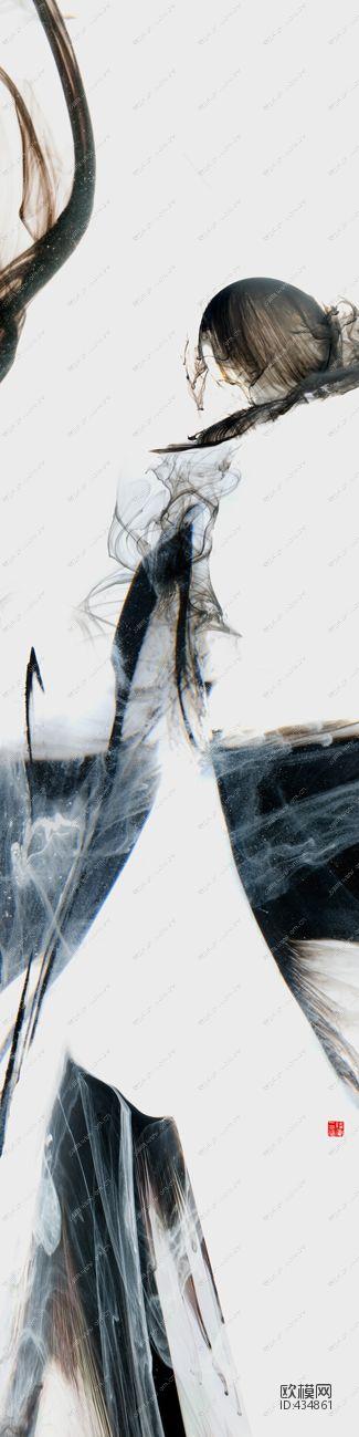 水墨意境装饰画下载（渲染图3）