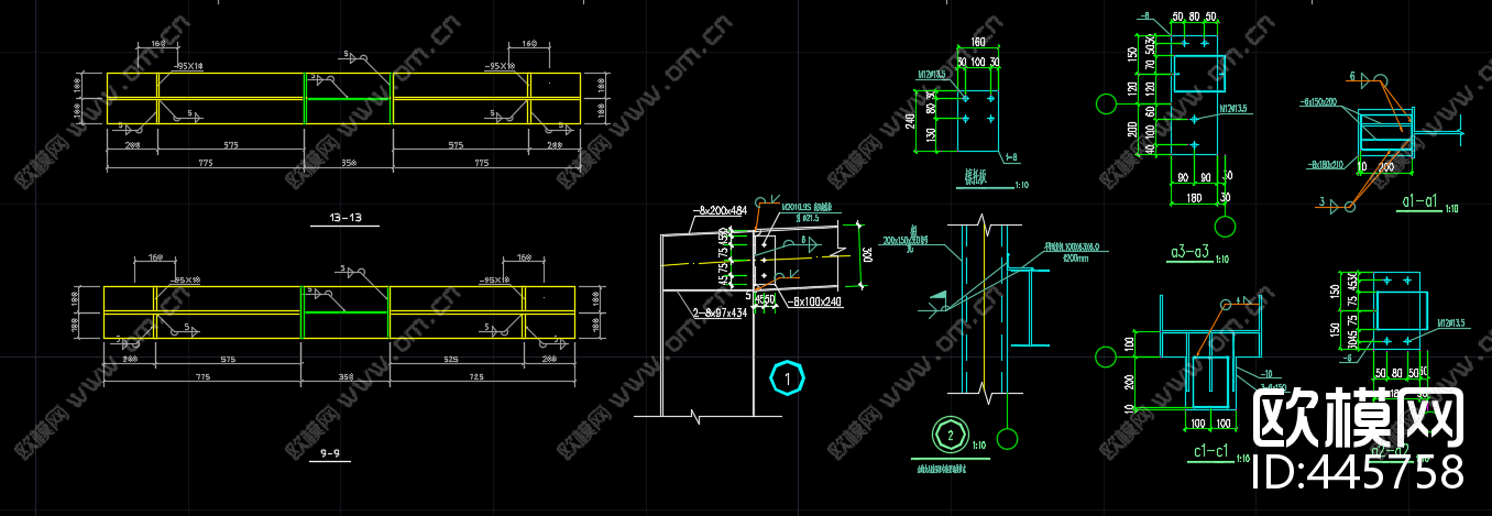 某厂房钢结构下载（渲染图3）