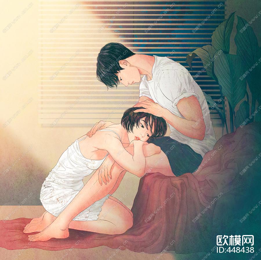 现代装饰画下载（渲染图1）