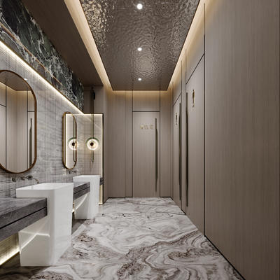 现代轻奢酒店卫生间 WC 