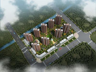 高层住宅 鸟瞰规划