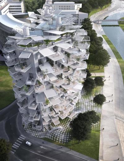 公寓建筑 建筑外观 空中花园