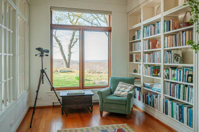 美式 复古 做旧 休闲沙发 书柜 书房 阅读区