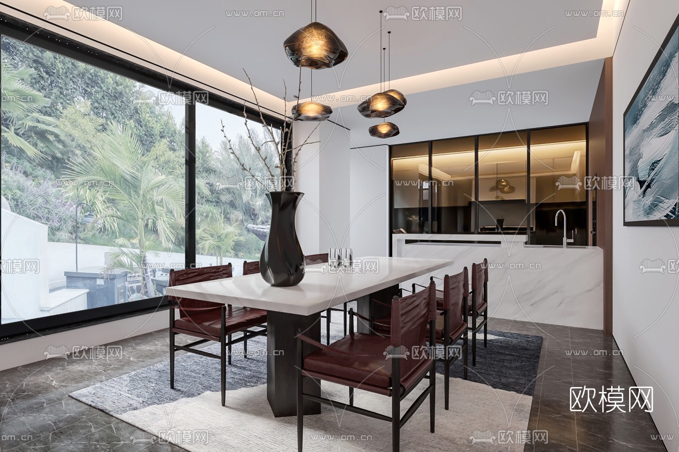 LSD葛亚曦设计 现代餐厅3d模型下载