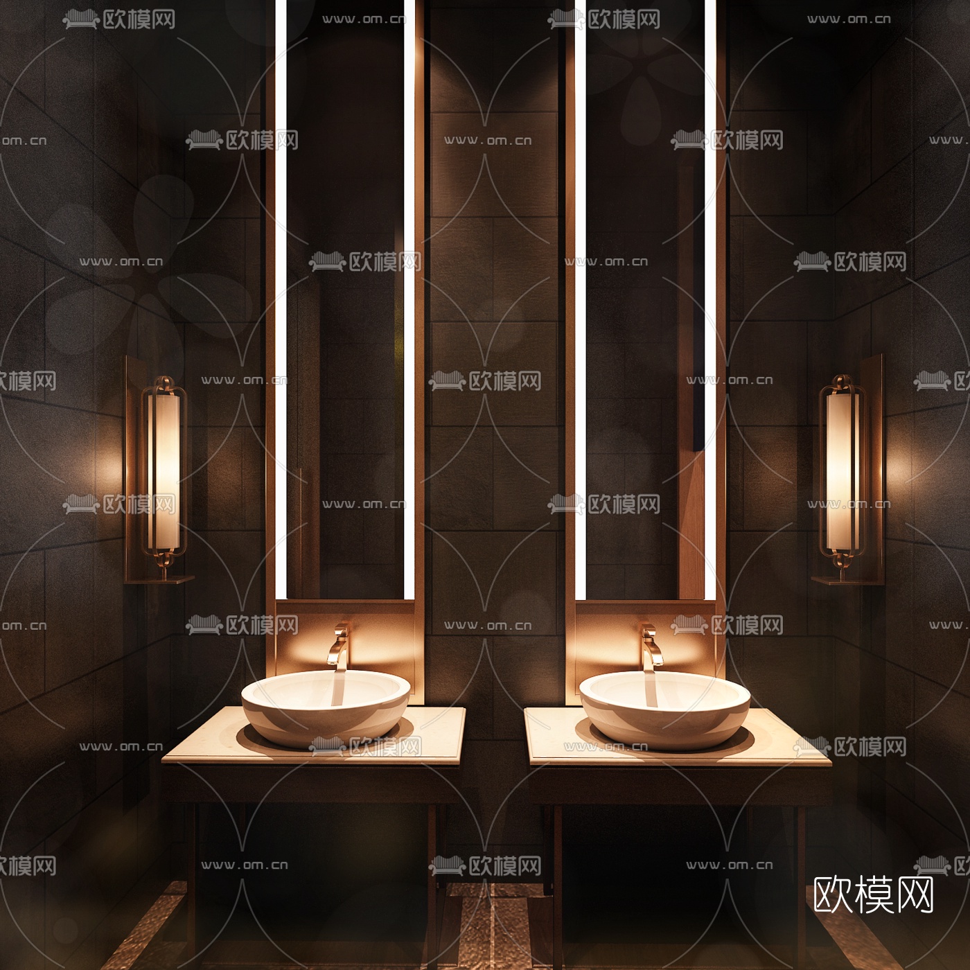 日式料理店3d模型下载（渲染图2）