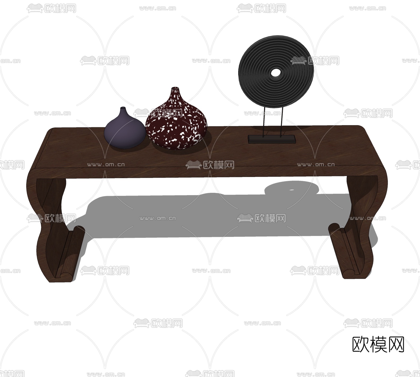 中式端景条案免费su模型下载