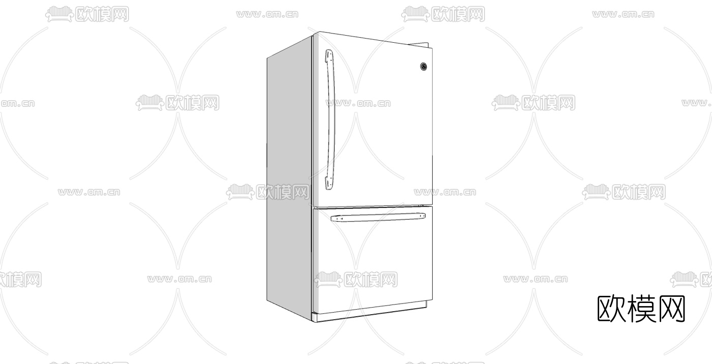 现代电冰箱免费su模型下载