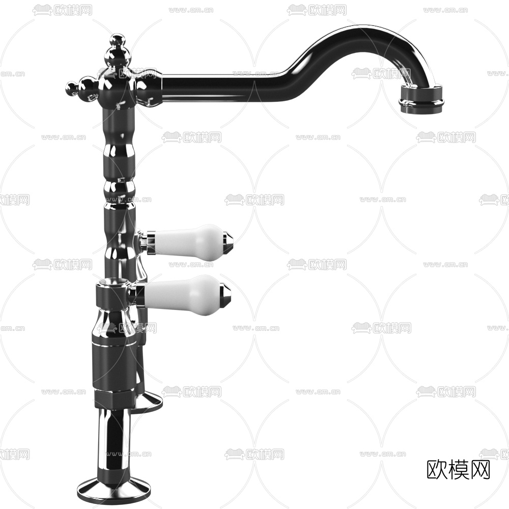 现代复古水龙头3d模型