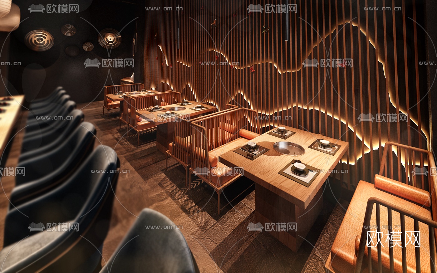 日式料理店3d模型下载（渲染图8）