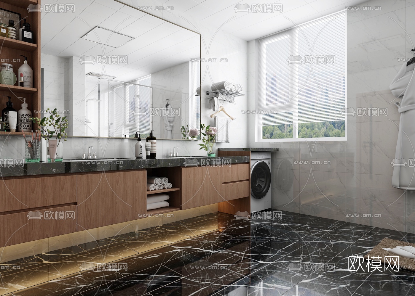 现代卫生间浴室3d模型