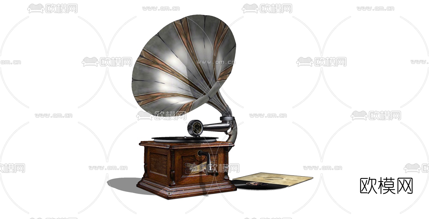 欧式唱片机免费su模型下载