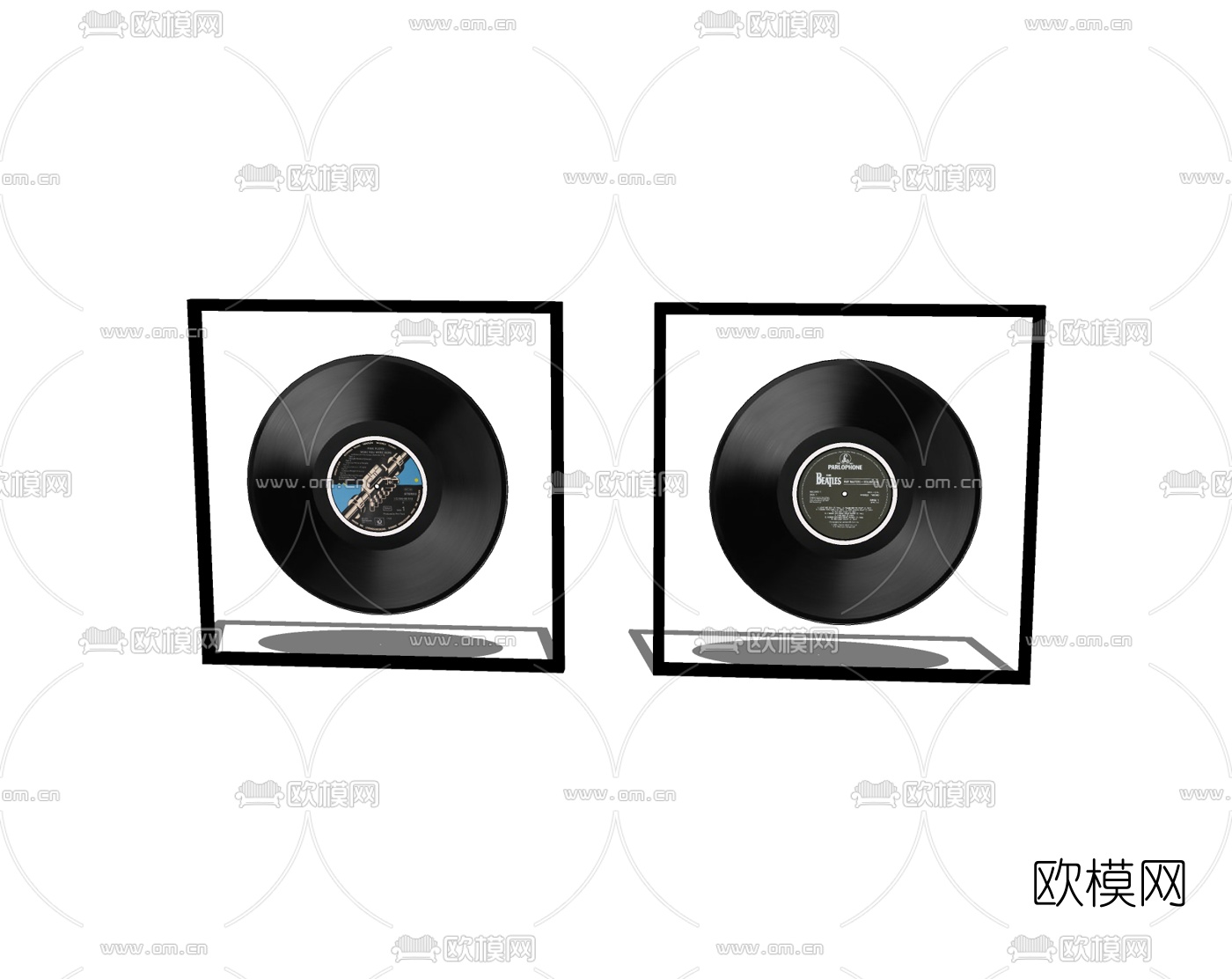 现代唱片挂件免费su模型下载