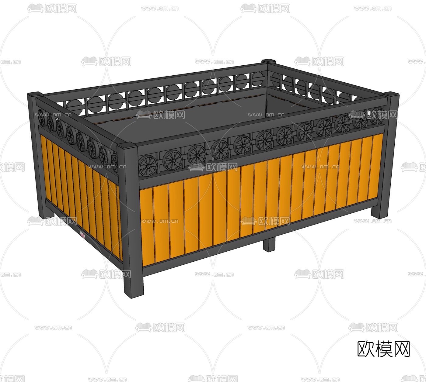 中式儿童床免费su模型下载