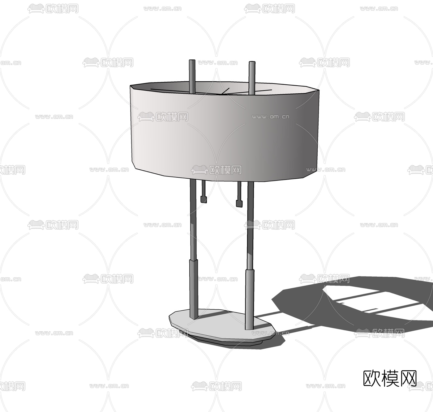 现代台灯免费su模型下载