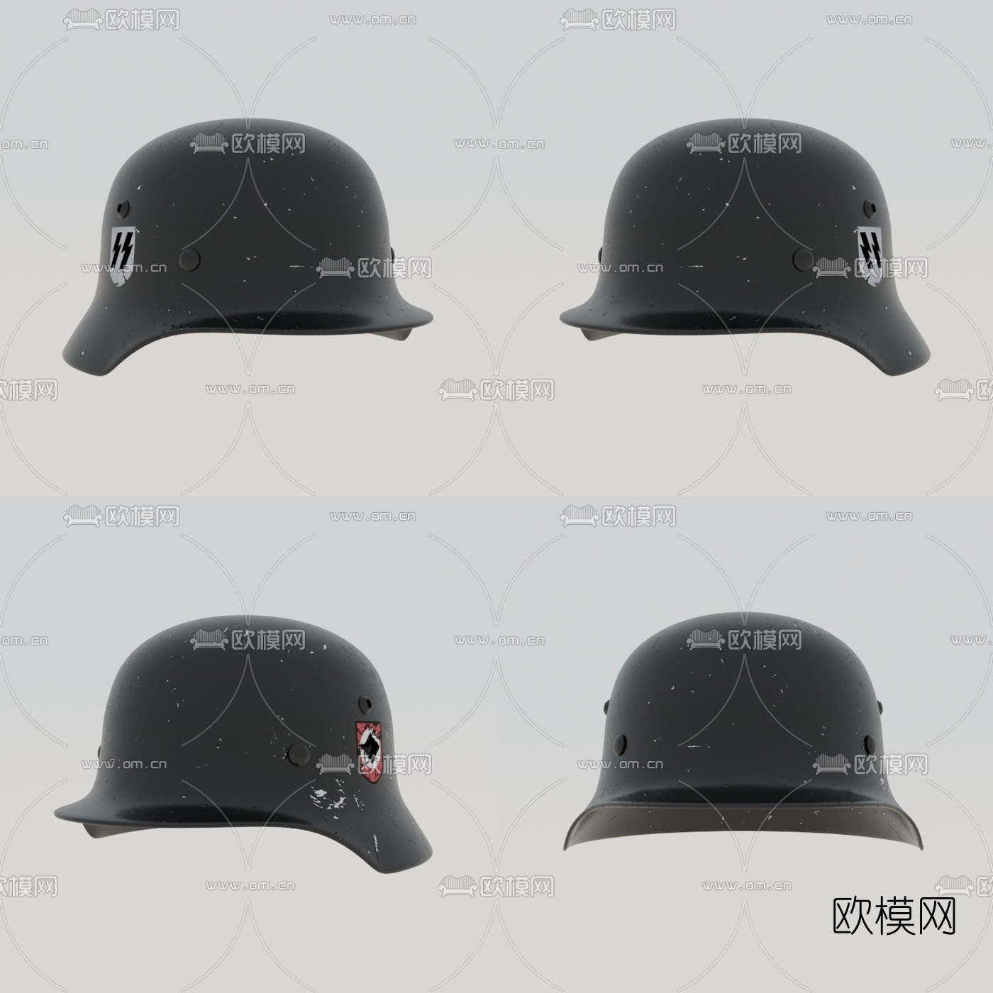 现代头盔3d模型