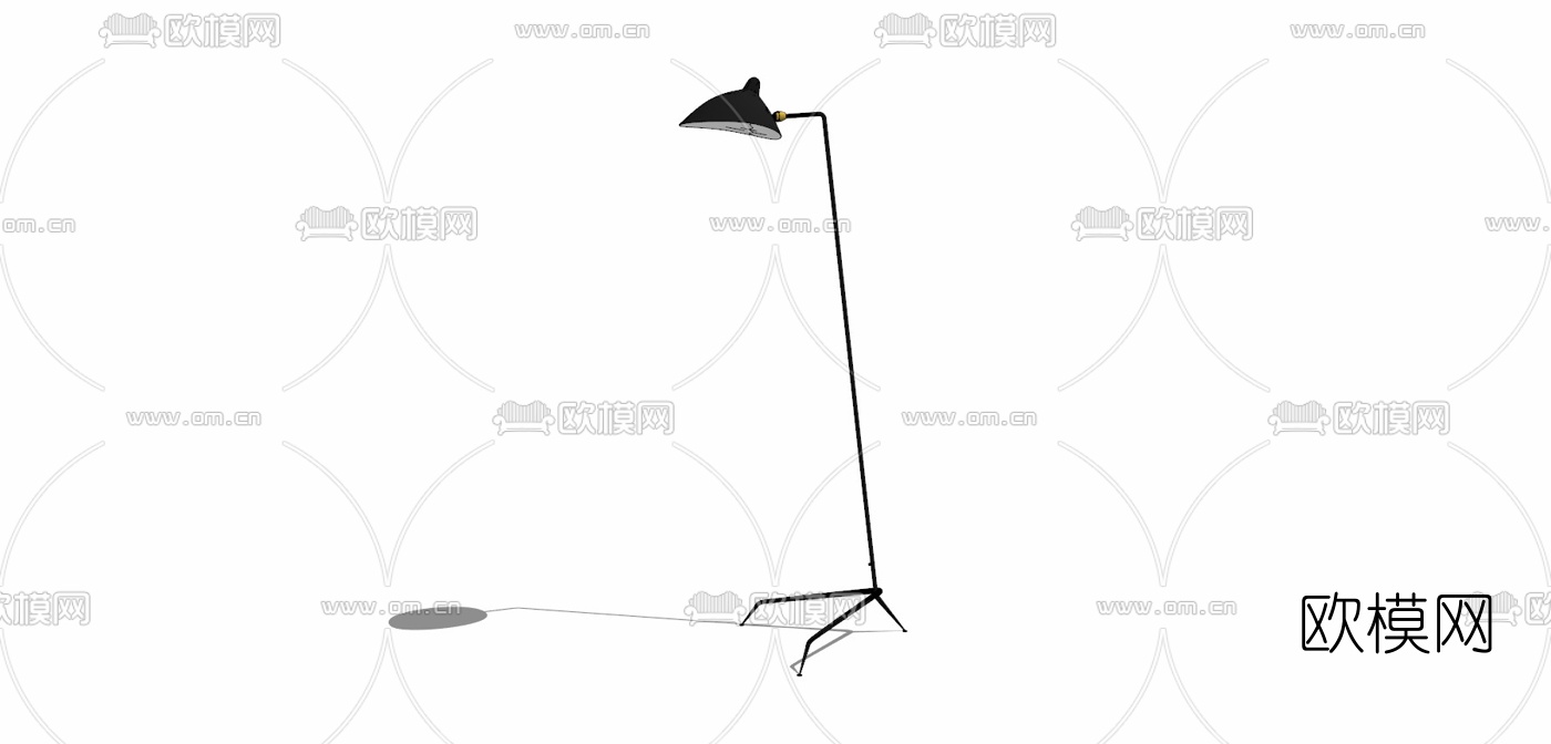 现代金属落地灯免费su模型下载
