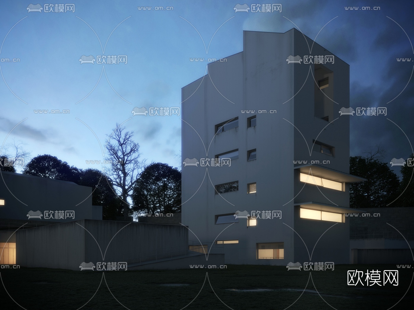 现代建筑外观3d模型